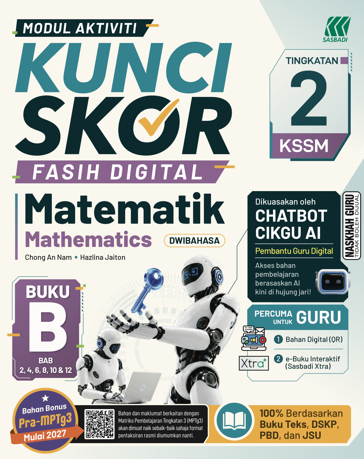 Modul Aktiviti Kunci Skor KSSM Matematik (Bilingual) Ting. 2 (Buku B) Cover